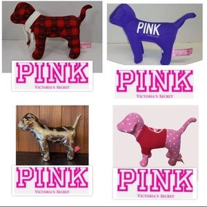 Victoria's Secret PINK Label Mascot Puppy Dogs - Set of 4 Collection
